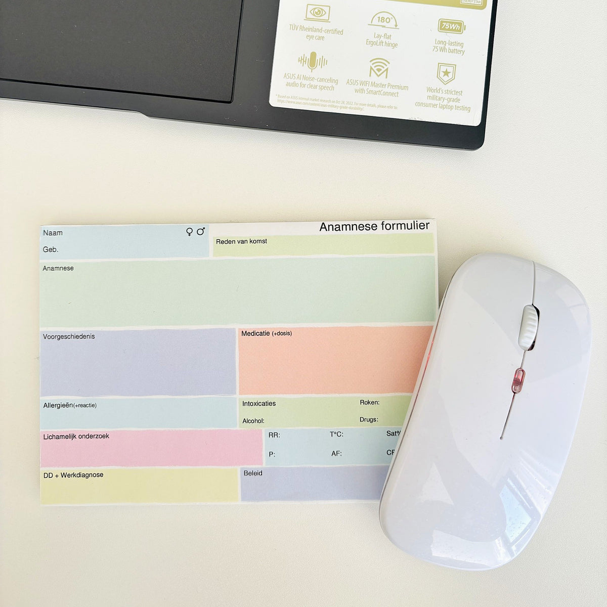 Anamnese Notitieblok A6 – Coassistenten & Artsen | MedicalNotepad