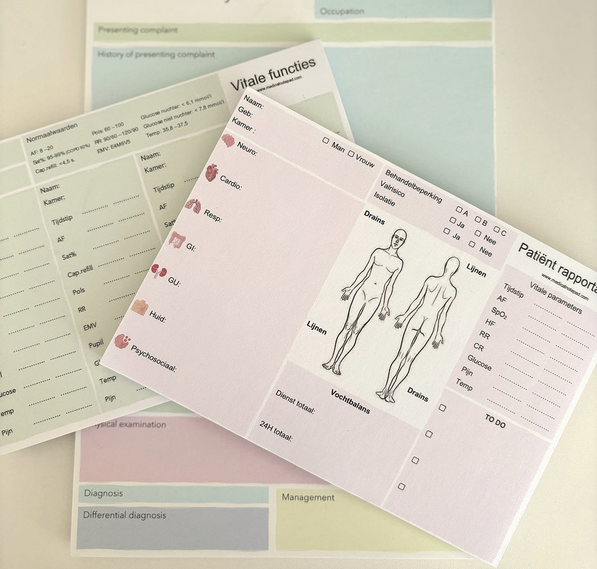 Verpleegkundig Notitieblok A6 – Rapportage & Overdracht | MedicalNotepad